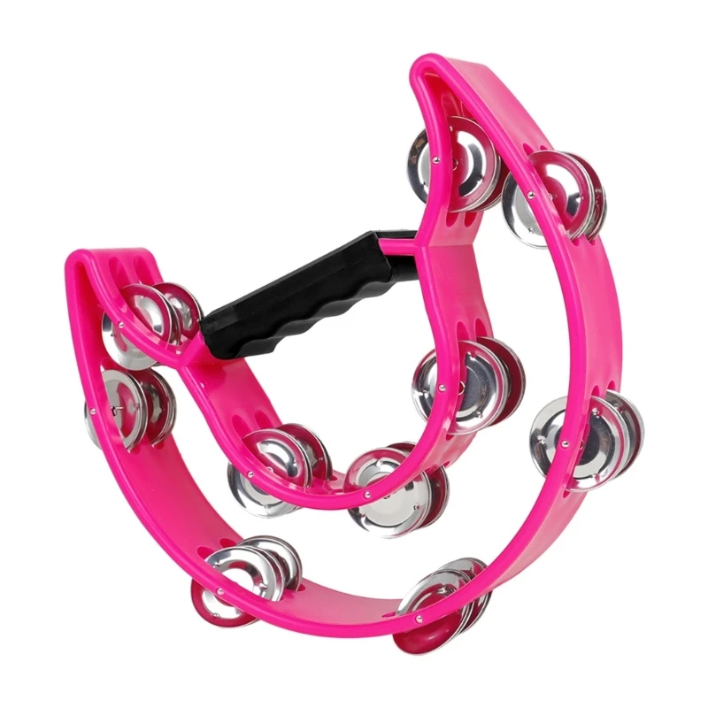 Двухрядный бубен для взрослых и детей ручной ударный с колокольчиками