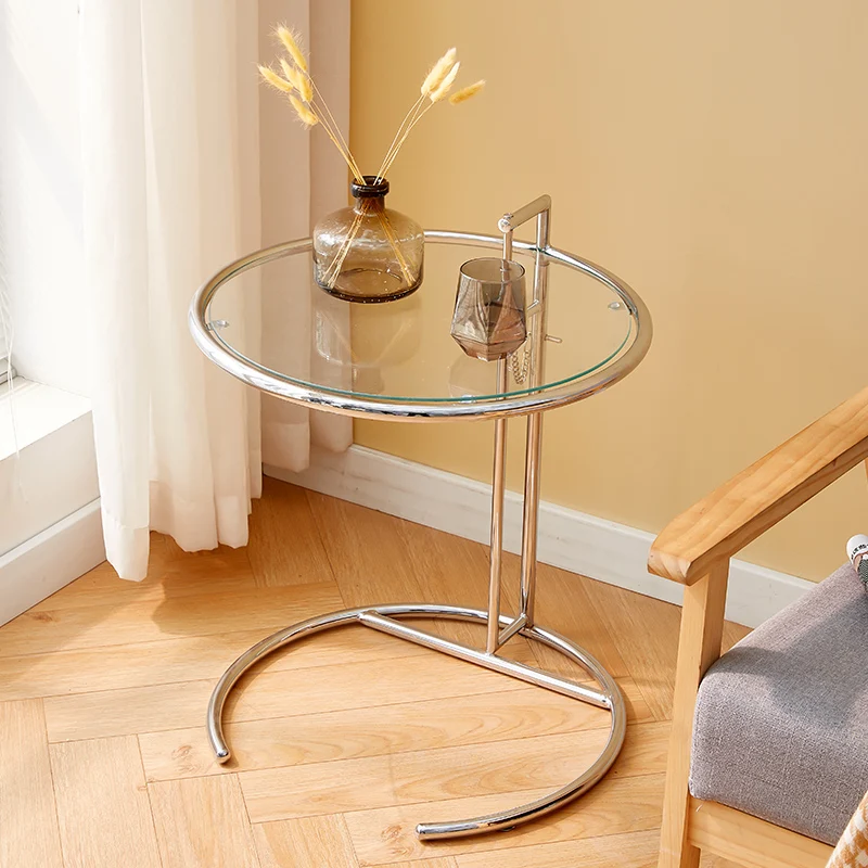 

Nordic Transparent Table Modern Design Extendable Side Table Minimalist Entrance Mesa Elevable Y Extensible Home Furniture