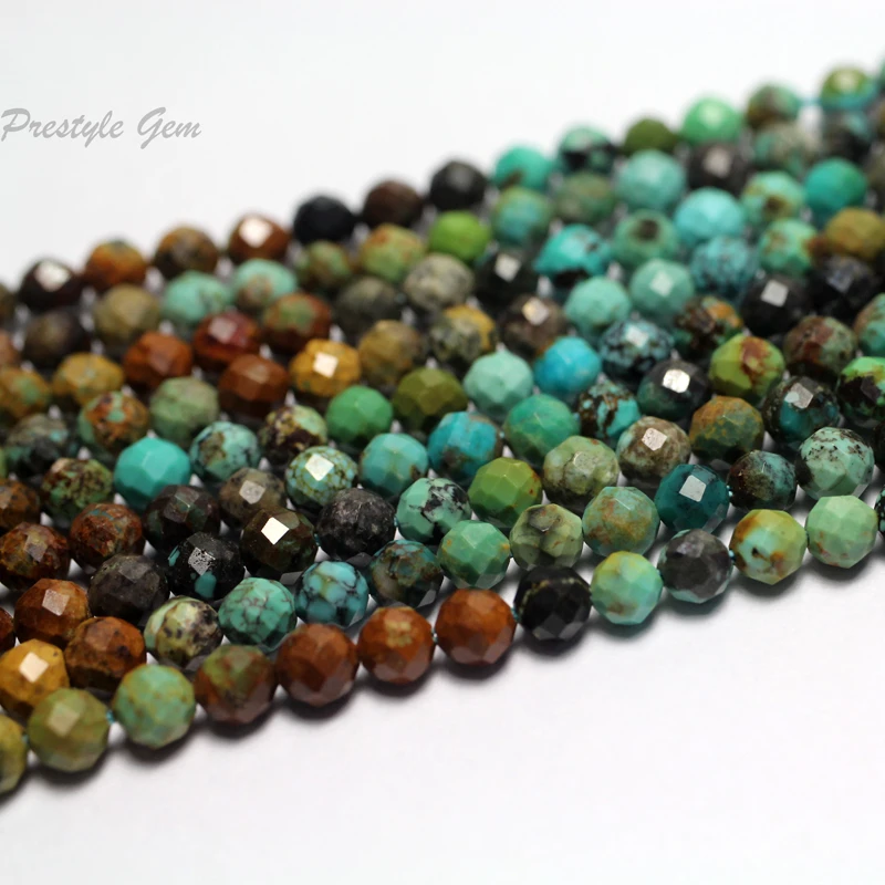 

Meihan натуральная бирюза Hubei 4,5 мм (2 нити/комплект) Граненые Круглые бриллианты для изготовления ювелирных изделий