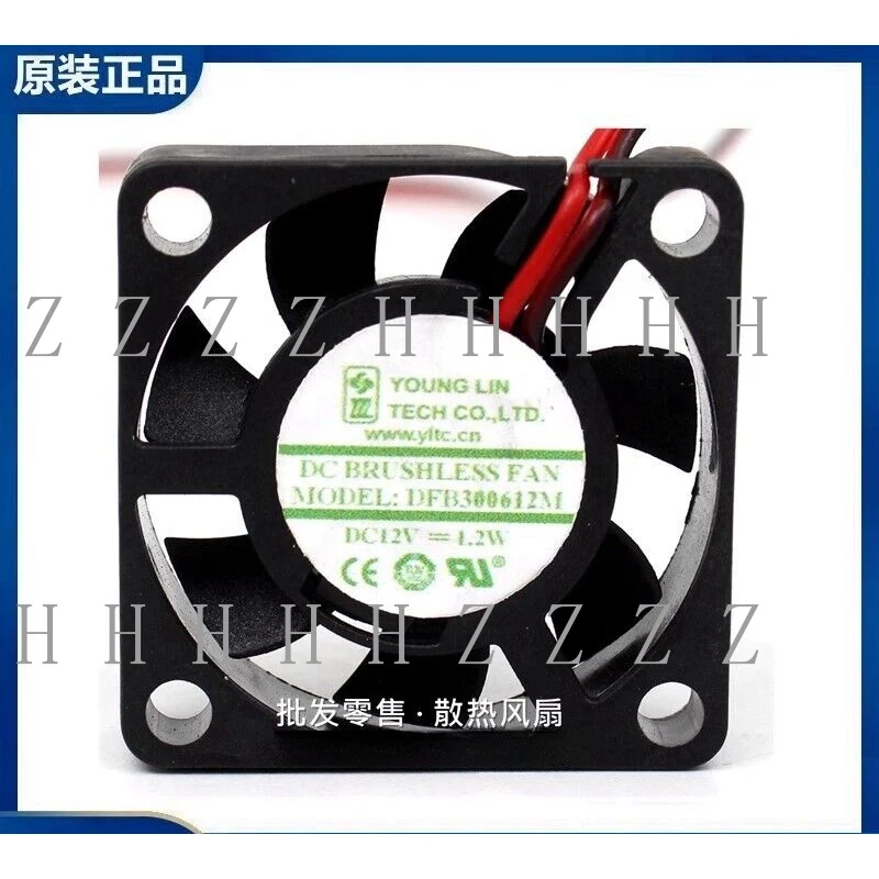 Фото Вентилятор охлаждения Z Yonglin DFB300612M DC12V 1.2W 30*30*6мм, 2-проводной №1