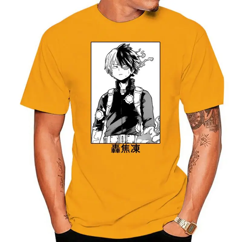 

Футболка Todoroki Shoto мужская с коротким рукавом, Белая Летняя футболка в стиле Харадзюку