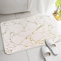 inyahome bath mats for bathroom luxury white and gold non slip and soft bathroom rug absorbent bath rug decor for kitchen indoor