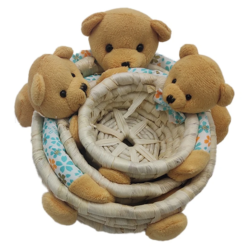 

Home Decoration Ornaments Cute Rabbit Storage Baskets Easter Rabbit Straw Basket Egg Basket Holiday Decoration Easter