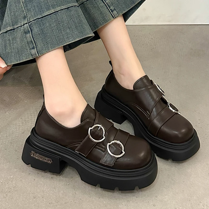 Женские туфли на платформе и среднем каблуке мэри джейн в стиле &quotЛолита&quot