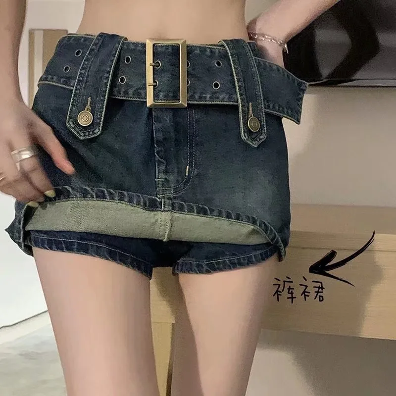 

Slim Fit Hip Wrap Women's Shorts High Waist 2022 New Summer Straight Denim Korean Style Fashion Skinny Ladies Jeans