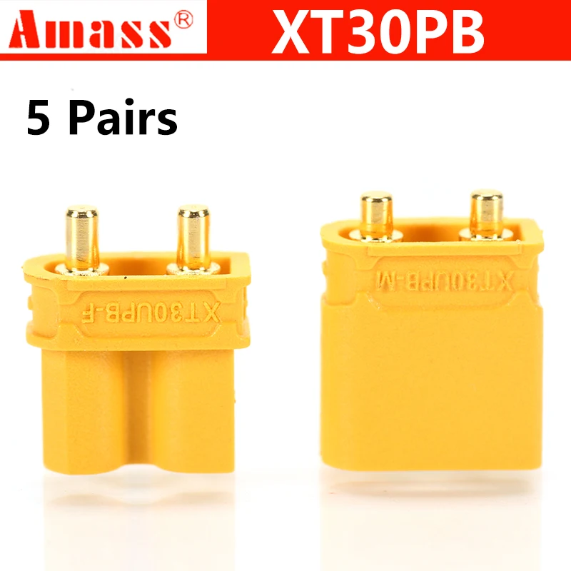 

10pcs Amass XT30U XT30UPB Male Female Bullet Connector Plug the Upgrade XT30 For RC FPV Lipo Battery RC Quadcopter (5 Pair)