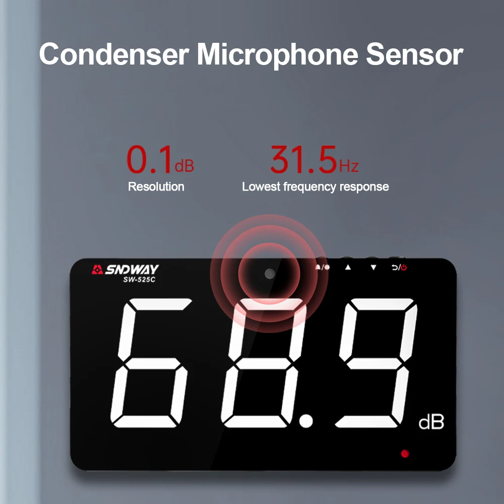 SNDWAY цифровой измеритель уровня звука 30 ~ 130 дБ децибел аудио измерительный прибор