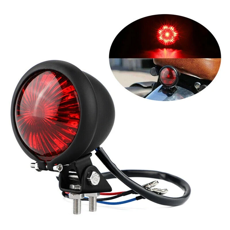 

1Pcs Motorcycle 12V LED Universal Classic Style Metal Taillight for Cafe Racer Chopper Bobber Scrambler Brake Lights Accessories