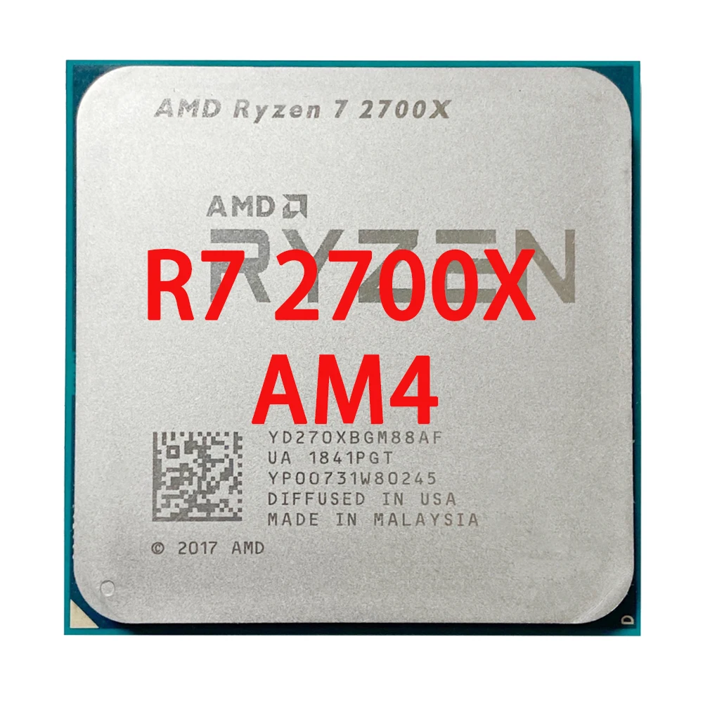 

Процессор AMD Ryzen 7 2700X R7 2700X, 3,7 ГГц, Восьмиядерный 16-поточный 16 Мб, 105 Вт, процессор сокет AM4