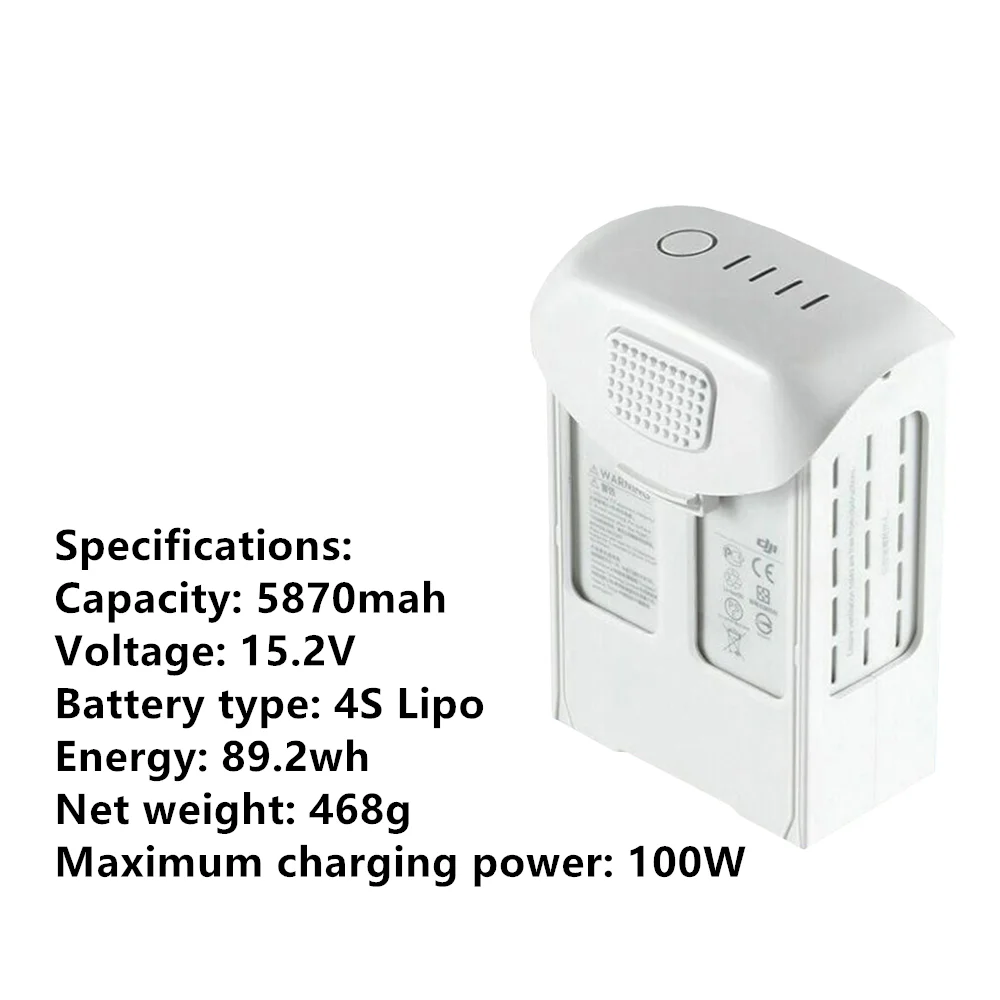 

Drone Battery for DJI Phantom 4 Pro/4 for Phantom 4 Advanced 15.2V 5870mAh High Energy Intelligent Spare Flight Battery