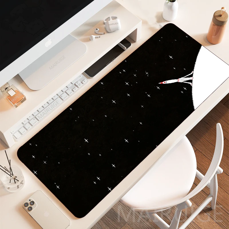 

Drop Shipping Mouse Pad Large Gaming Accessories Cartoon Play Mat DeskMat Mousepads Gamer Keyboard MousePad Space Rocket Carpets