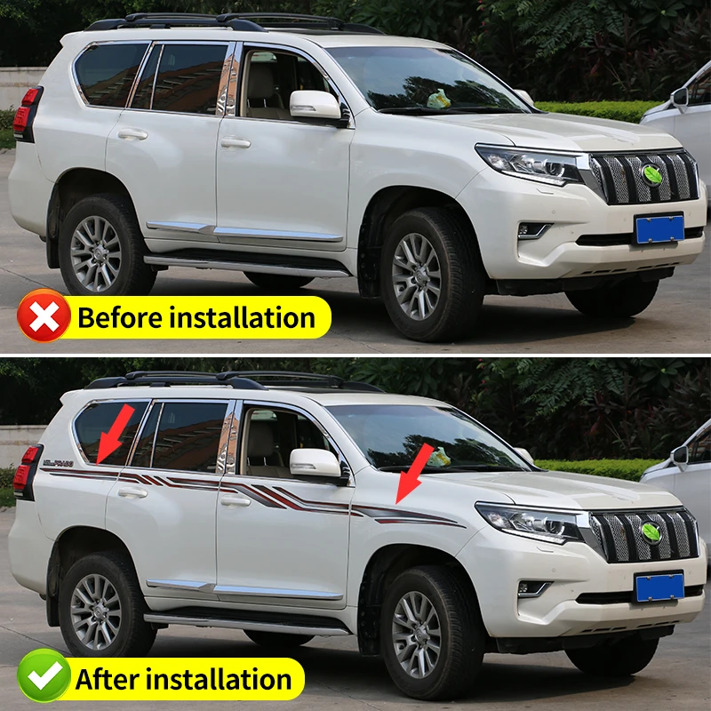 Для Toyota Land Cruiser Prado 150 Lc150 Fj150 2021-2010 2019 автомобильные наклейки модификация внешнего