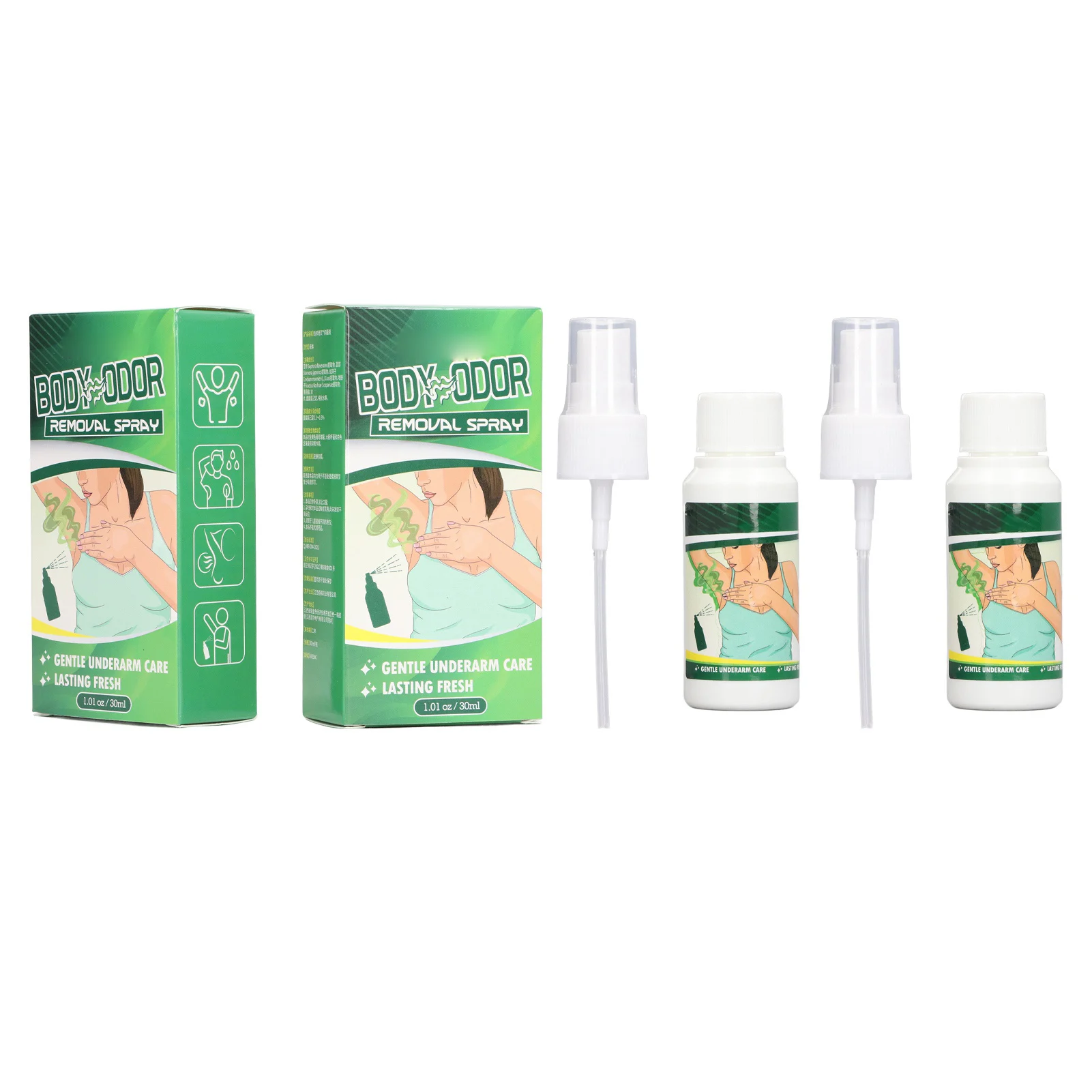 

Body Odor Spray Body Odor Removing Spray 30ml Rapid Drying Mild Lasting Body Odor Deodorant Spray