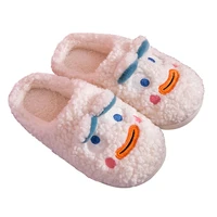 cute cartoon indoor warm plush slippers plus size womens shoes cotton women slipper men slipper slippers