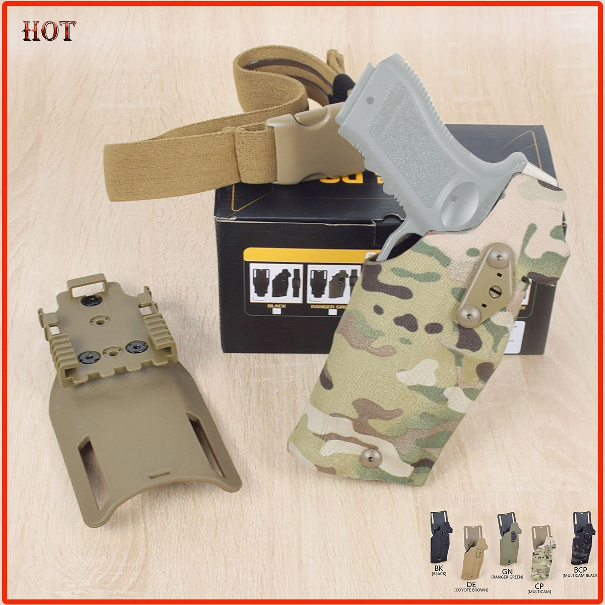 

63DO Tactical Pistol Holster for Glock 17/19 with X300/X300U Flashlight Tactical Hunting Airsoft 54DO Universal Holster 6354DO