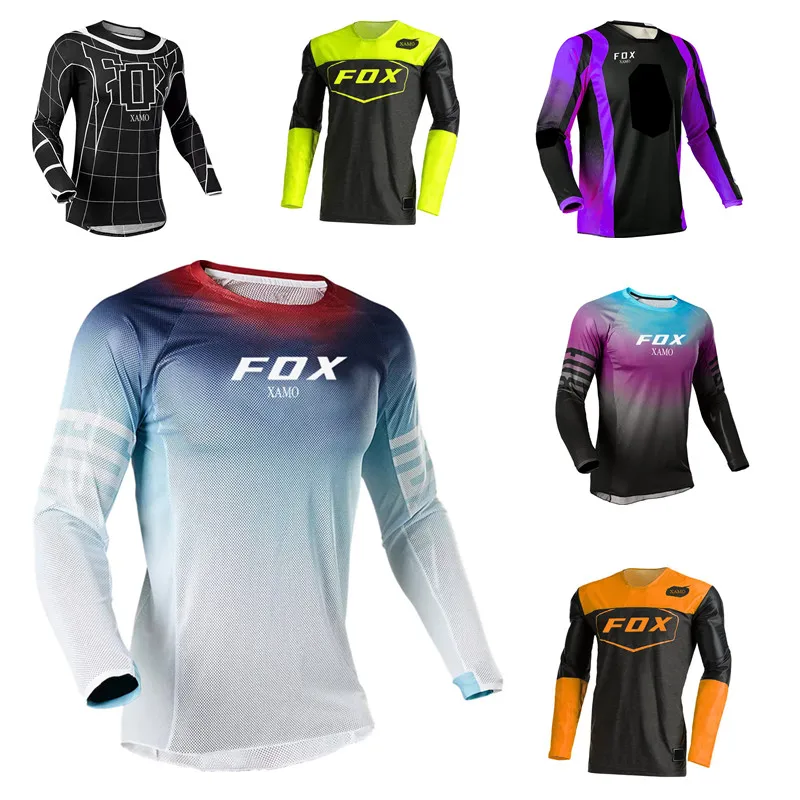

2023 Men's Downhill Jerseys Foxxamo Mountain Bike MTB Shirts Offroad DH Motorcycle Jersey Motocross Sportwear Clothing Bike