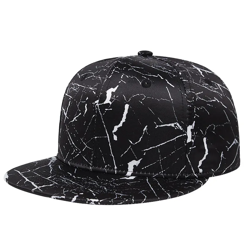Black Men's Graffiti Baseball Caps Ladies Sports Hats Fashion Hip-hop Snapback Cap Flat Brim Hat Wholesale