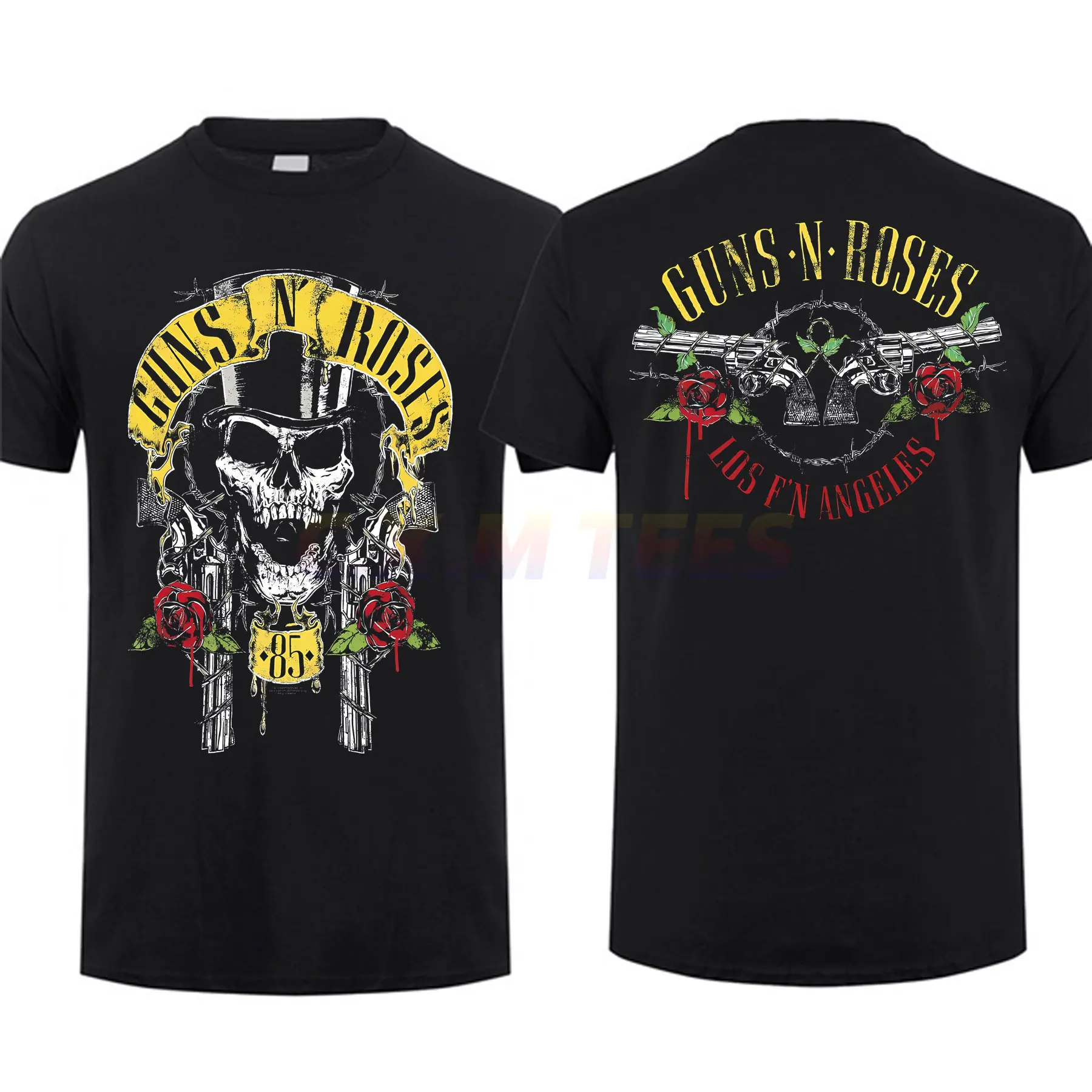 

2023 Hot Sale Summer 100% Cotton Logo and Bullet Europe Tour 2017 T-Shirt Black By Guns N' Roses Men Hip Hop Streetwear T-shirt