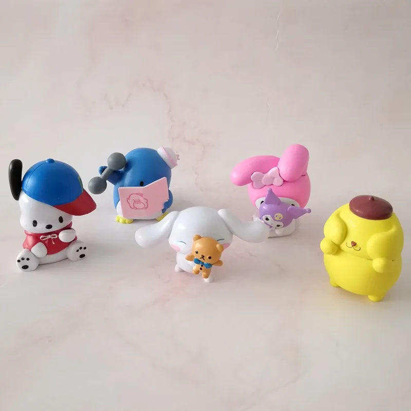 

Sanrio Anime Figure Kuromi Cinnamoroll Pachacco Kawaii Doll Diy Cake Phone Case Decorate Accessories Toys Gifts Car Decoration