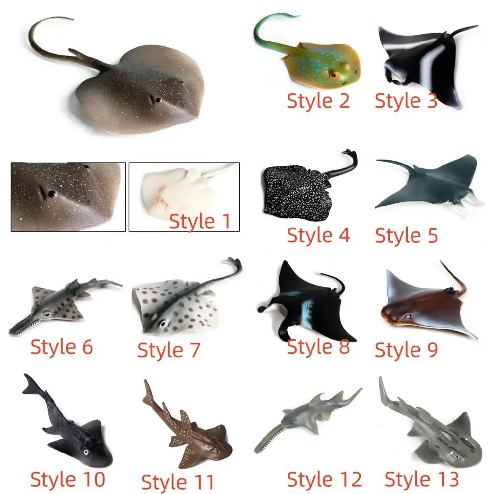 z symulacją Manta Ray Model ryby Miniaturowe figurki zwierząt oceanicznych Morskie edukacyjne morskie Ozdoby