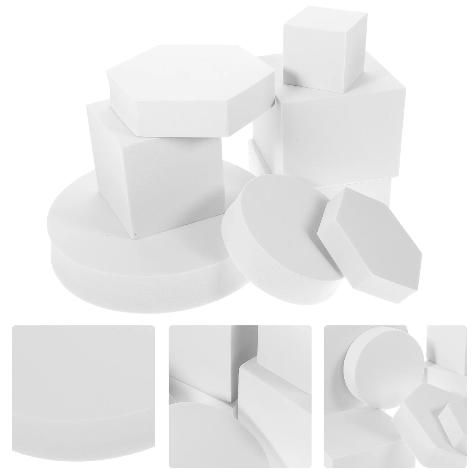 

8 Pcs Geometric Three-dimensional Ornaments Cube Photo Props Jewelry Product White Decor Geometry Photography Posing Shooting