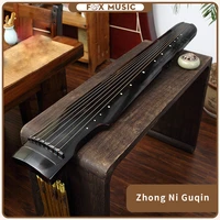 beginner level paulownia wood guqin zither chinese 7 string instrument zhong ni style handmade traditional manual fine chop