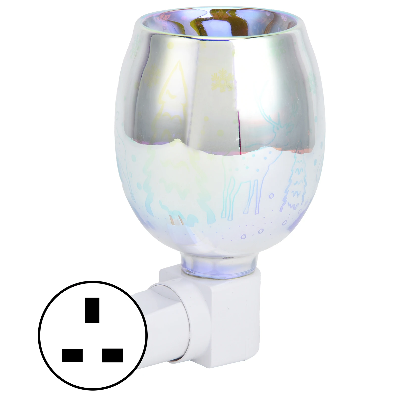 

3D Electric Wax Walmer Smokeless Pluggable Aromatherapy Candle Melter Lamp for Bedroom Living Room Gift DecorationUK Plug 220V