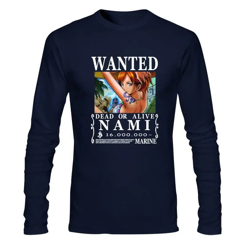 

Man Clothing New Best Quality Men'S Anime One Piece Nami Wanted T-Shirt Nice