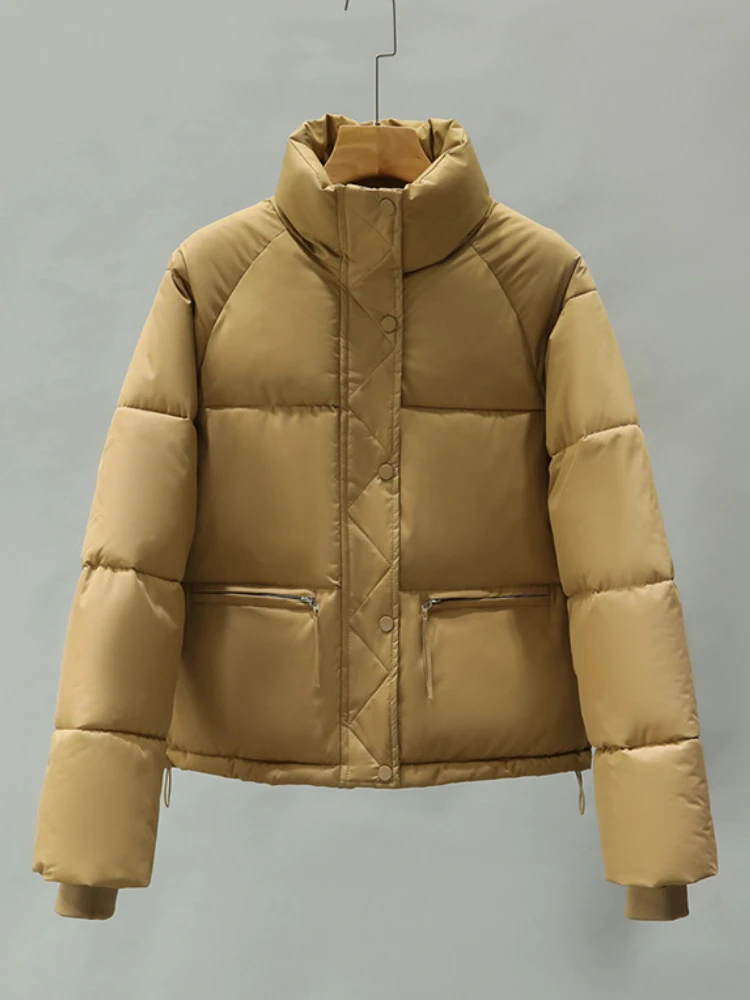 

Зимнее женское пальто, новинка 2023, верхняя одежда, стеганая куртка, теплые парки с хлопковой подкладкой, топ на молнии с длинным рукавом, женская одежда, уличная одежда