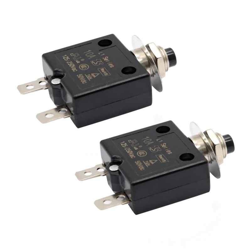 

2 шт., автоматический выключатель 10 А, 12/24 в, сбрасываемый Термовыключатель с водонепроницаемой крышкой