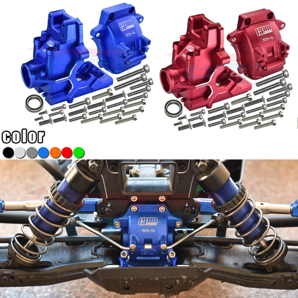 GPM для Trax 1/8 Sledge 4WD, монстр-Трак 95076-4, радиоуправляемая машина, алюминиевая передняя задняя коробка передач, фонарь, оболочка 9529