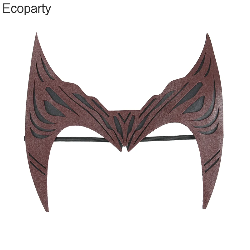 

Movie Wanda Vision Scarlet Cosplay Men Witch Headwear Soft PU Leather Made Scarlet Topknot Cosplay Props Accessory 2022 new 15