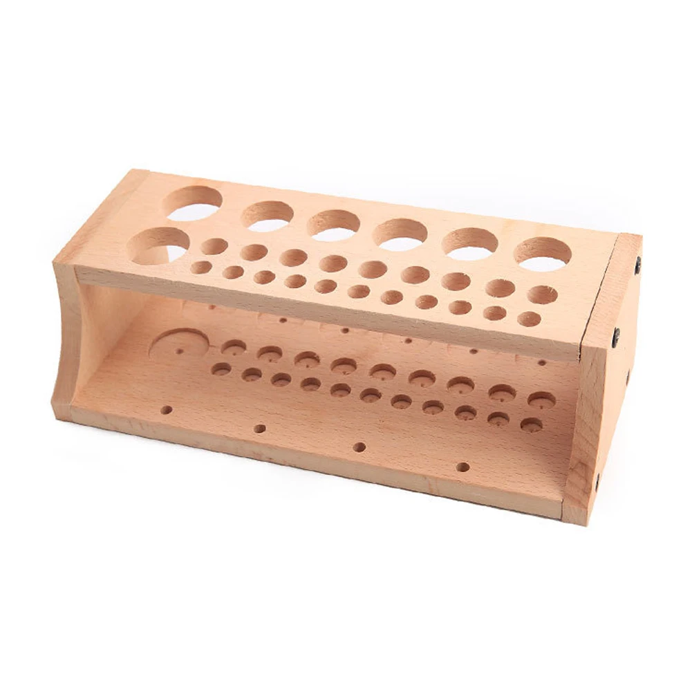 

DIY Holder Stand Organizer Assembly Leather Tools Wooden Practical Durable Easy Install Shelf Storage Rack Multi Hole