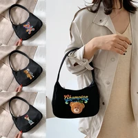 2022 womens mini underarm bags fashion street handbag small bag bear printi casual underarm bag shopping hobo shoulder bags