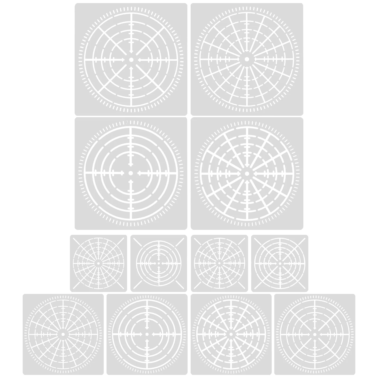 

12 Sheets Diy Stencils Delicate Dot Stencil Decorative Painting Templates