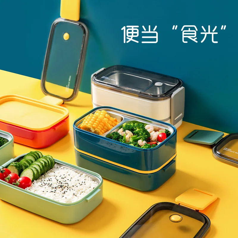 

Nordic Ins Lunch Box 304 Stainless Steel Thermal Insulation Student Office Worker Separate Multi-layer Portable Kids Bento Box