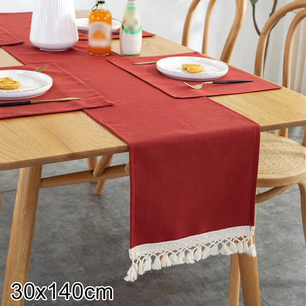 

30x140cm/30x180cm Popular Table Runner Stripe Shawl Blanket Rainbow With Beach Mat Table Tassel Tablecloth Decoration