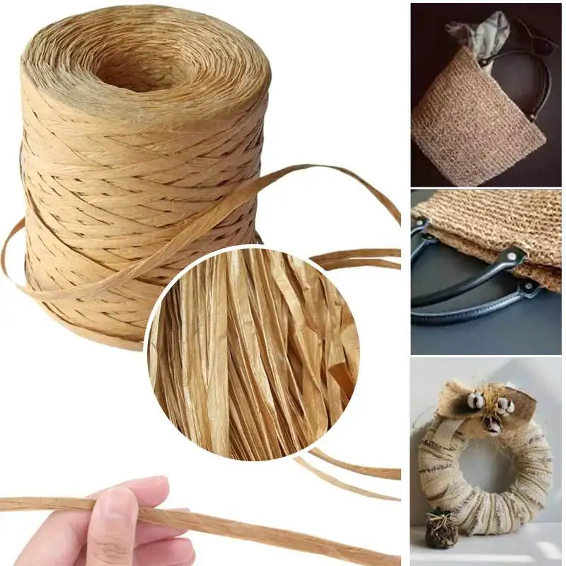 Ribbon 200 Meters Decoration Wedding Rope Ribbon For Natural Paper Twine Gift Party Easter Packing Craft Wrapping