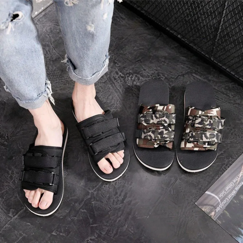 Sandals Men's Beach Shoes Couple Tide Slippers Rubber Thick Sole Non-Slip Casual Outdoor Roman Women's Sandals Women Shoes