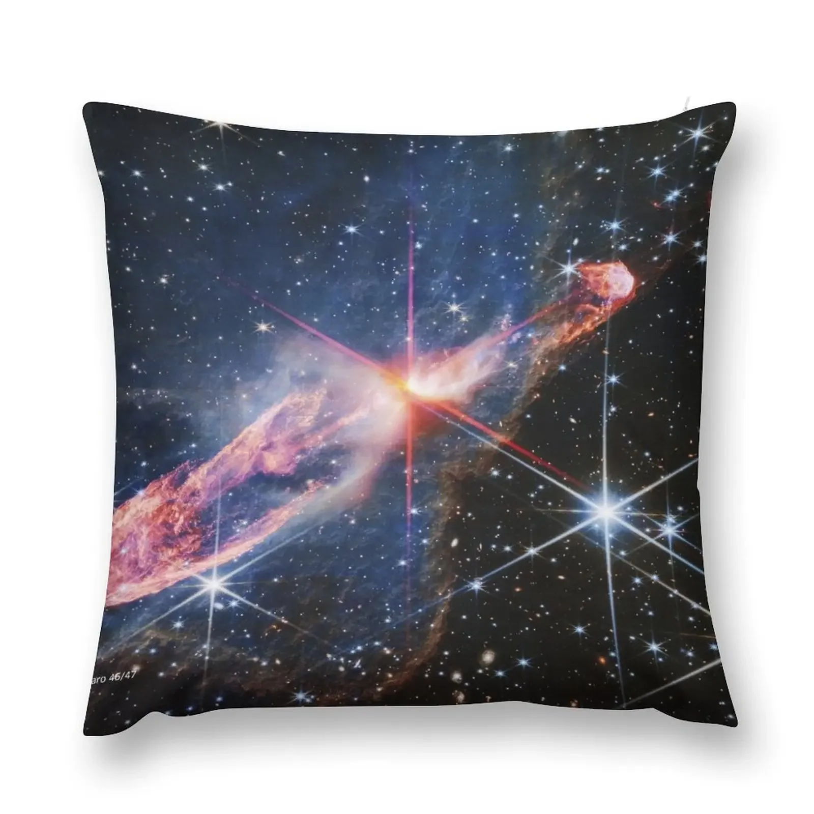Herbig-Haro 46/47 (James Webb/JWST) — космический постер декоративная подушка диванные подушки