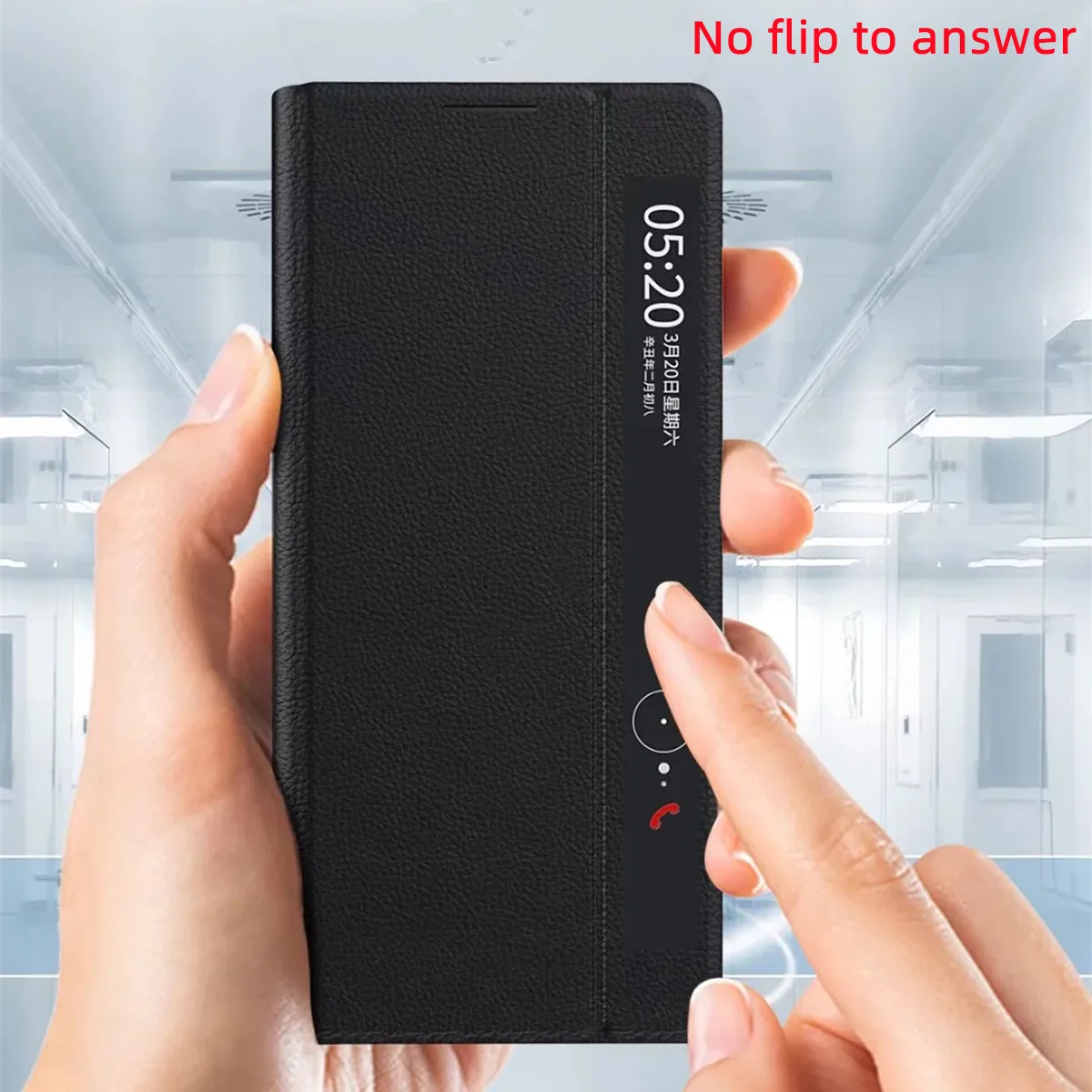 Для Honor Magic V2 VS2 VS умный кожаный чехол с окошком для телефона ультратонкий
