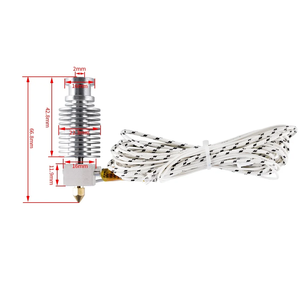 

RAMPS 3D Printer Titan J-Head Hotend For KP3S Extrusion Head Heating Block MK8 Nozzle For CR10 Thermistors Bowden Hotend Kit