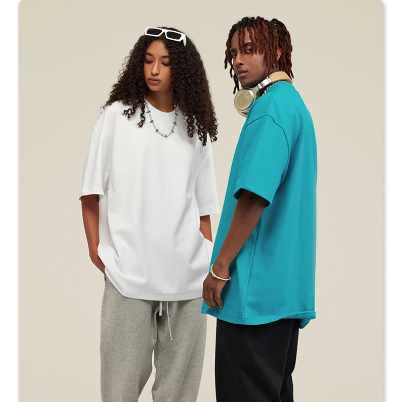 Мужская и женская рубашка с логотипом под заказ тяжелая хлопковая Футболка 425 г