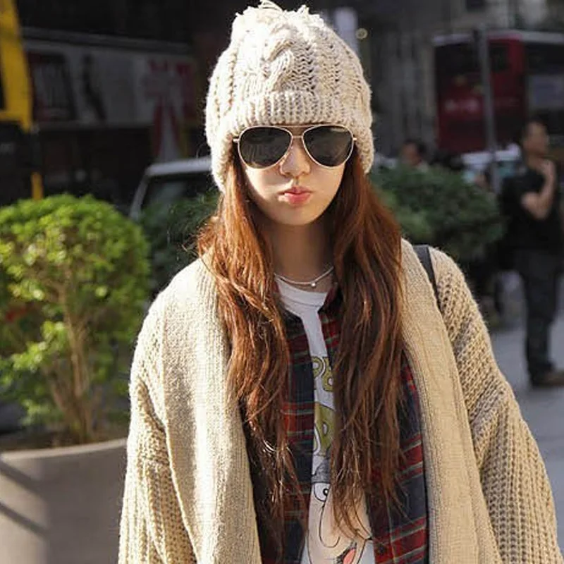 

Fashion Korean Autumn Winte Unisex Knitted Hat Plush Ball Keep Warm Beanies Men Women Casual Crochet Cap LL@17