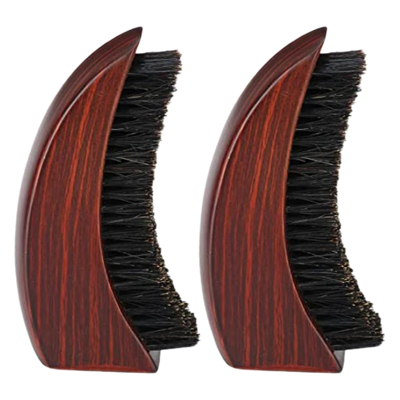 

2Pcs Men Beard Brush Facial Massage Comb Beard Curvy Brush Beard And Beard Combing Beard Brush
