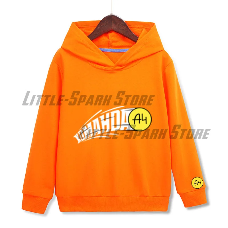 Фото Детские толстовки с героями мультфильмов Merch A4, новые летние толстовки с капюшоном для мальчиков и девочек Влад a4 Бумага, детская одежда с принтом, футболки №1