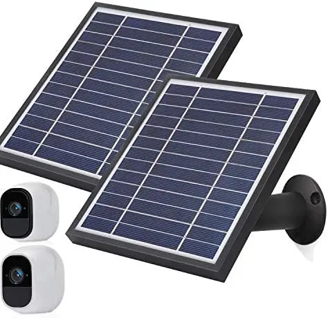 

Panel Works for Arlo and Pro2 Camera,11.8feet Power Cable and Adjustable Mount(2 Pack, Black)