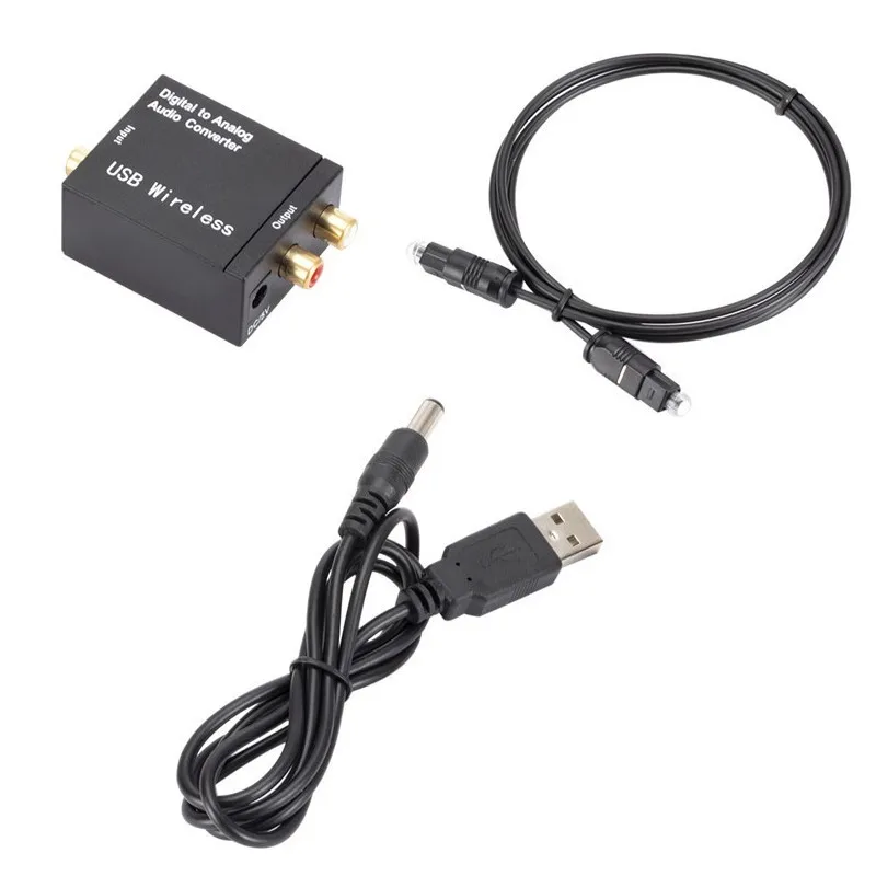 

Digital to Analog Audio Converter Support Bluetooth Optical Fiber Toslink Coaxial Signal to RCA R/L Audio Decoder SPDIF DAC