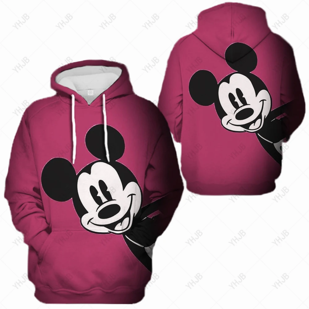 

Disney Minnie Mickey Mouse Womens Hoodie Personality Crewneck Hoody simple Oversize Sweatshirt Fashion Casual Female Sportswear