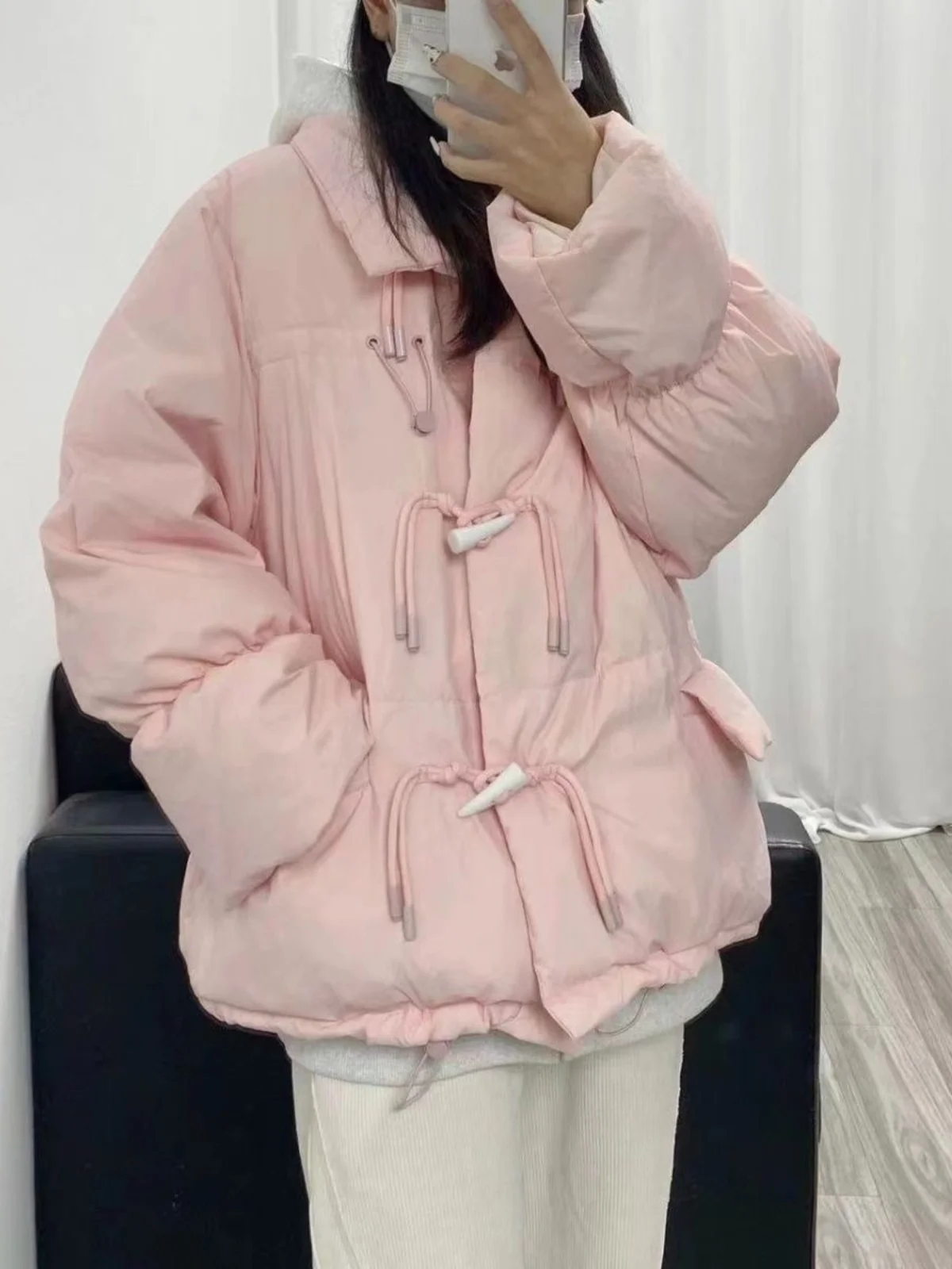 Пуховик с хлопковой подкладкой женская зимняя одежда 2024 новинка корейского